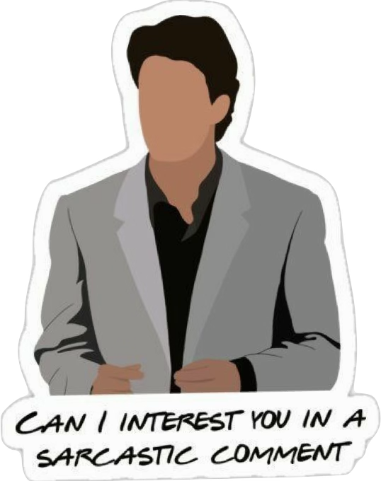 Illustrated Chandler Bing sticker